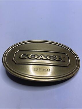 Coach Oval Metal Belt Buckle